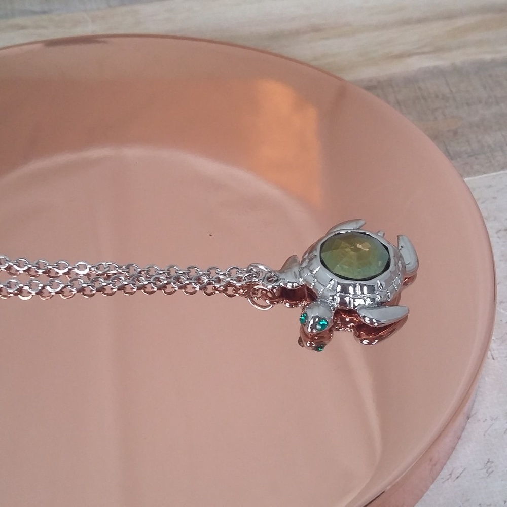 Swarovski Crystal Turtle Necklace